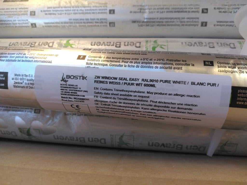 Bostik Window Seal Easy RAL9010 - 600ml Kit, Minder dan 4 cm, Overige materialen, Nieuw, Ophalen of Verzenden