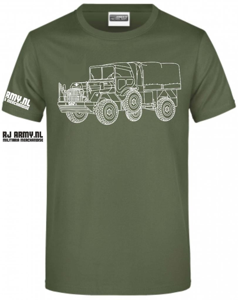 DAF YA 126 met huif tshirt, Verzamelen, Militaria | Algemeen, Ophalen of Verzenden, Landmacht, Nederland, Kleding of Schoenen