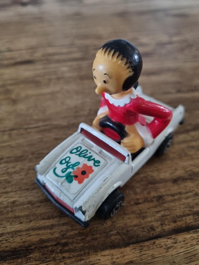 Vintage Olive Oyl in Auto matchbox, Verzamelen, Speelgoed, Gebruikt, Ophalen of Verzenden