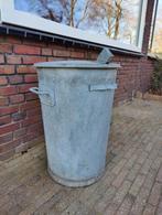 Zinken emmer prullenbak bloempot plantenbak, Ophalen, Gebruikt, Metaal, Minder dan 50 cm