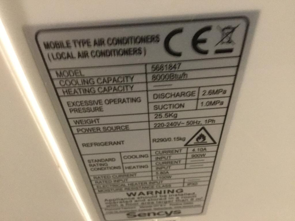 Airco, Witgoed en Apparatuur, Minder dan 60 m³, 3 snelheden of meer, Ophalen of Verzenden, Zo goed als nieuw