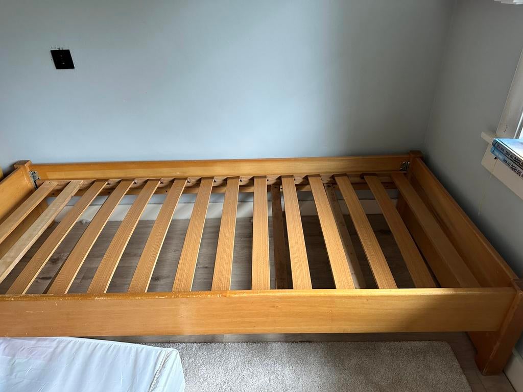 GRATIS 1 persoonsbed, 90 cm, Eenpersoons, Wit, Ophalen of Verzenden