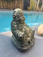 Boeddha tuinbeeld – steen / beton – 21 cm hoog, Ophalen, Zo goed als nieuw, Steen