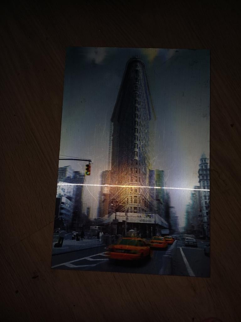 Dieptefoto Flatiron Building New York, Antiek en Kunst, Ophalen of Verzenden