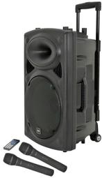 QTX Draagbare speaker QR15PA met microfoons, Ophalen, Zo goed als nieuw, Complete set