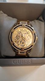 Gouden Guess dameshorloge met steentjes, Ophalen of Verzenden, Staal, Guess