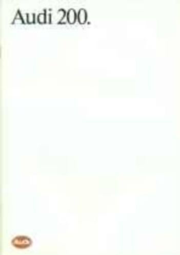 Audi 200 2e model brochure/auto folder '84 '85 86 87 '88 '90, Ophalen, Nieuw, Volkswagen