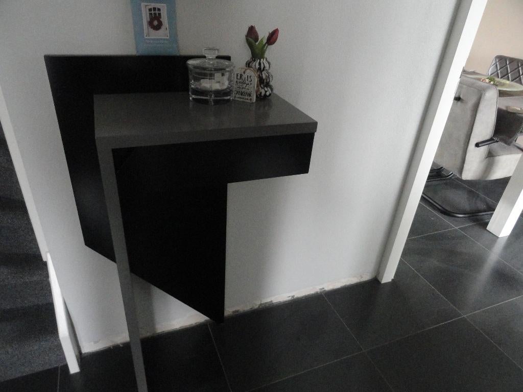 HALTAFEL SCHONBUCH KLEUR ZWART EN GRIJS, Huis en Inrichting, Ophalen, Gebruikt, 50 tot 100 cm, Overige vormen