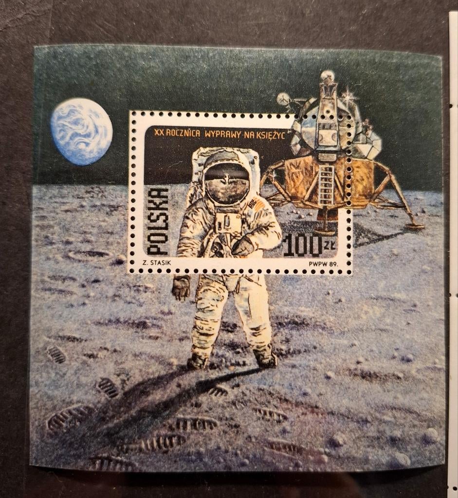 Polen maanlanding, Postzegels en Munten, Ophalen of Verzenden, Overige thema's