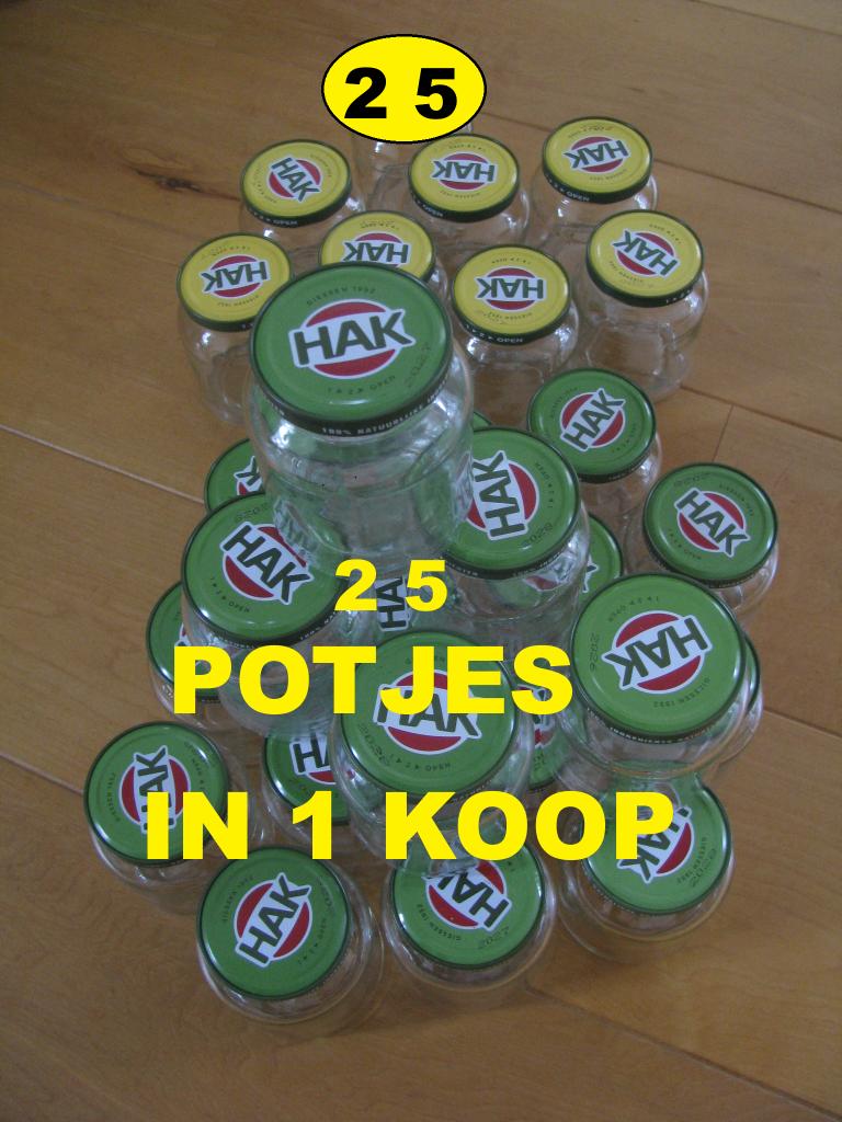 Imaak * knutselen * 25 x HAK potje * in 1 koop = € 10, Ophalen, Zo goed als nieuw, Glas
