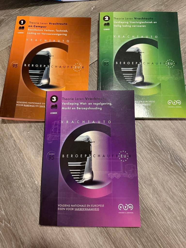 Vrachtwagen Rijbewijs C Code 95 theorie Set, Ophalen of Verzenden, Zo goed als nieuw