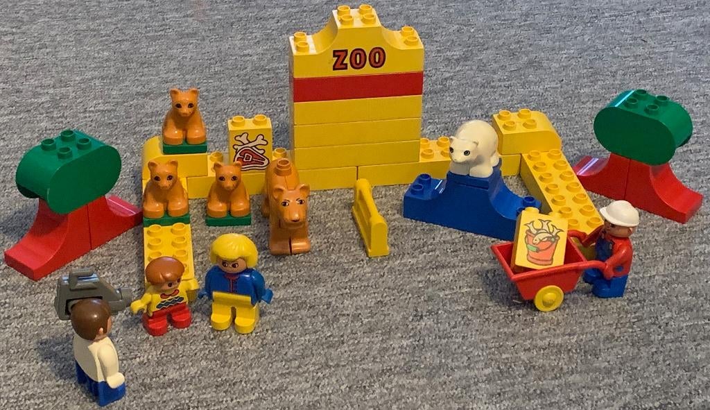 Duplo Lego zoo dierentuin dierenpark leeuw ijsbeer leeuwen, Ophalen of Verzenden, Gebruikt, Duplo