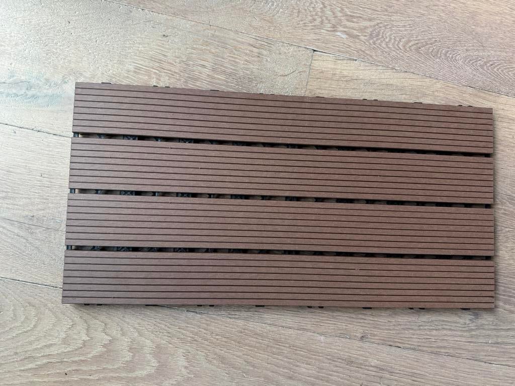 Bruine WPC terrastegels 2m2 nieuw, Ophalen, Nieuw, Kunststof