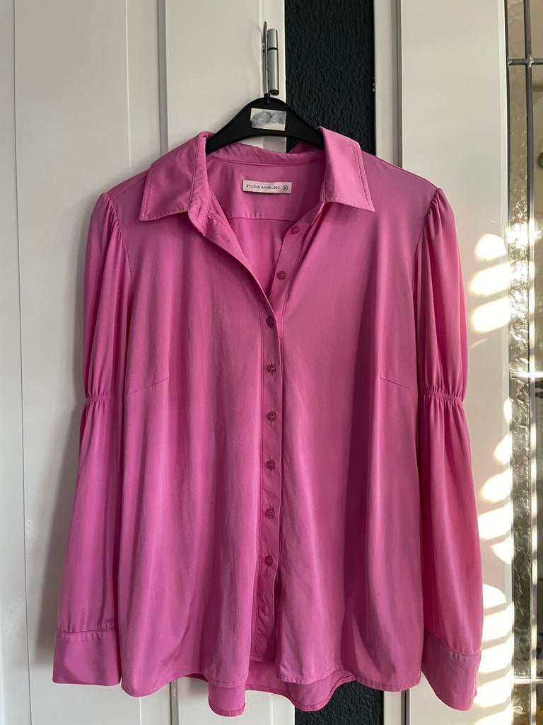 Blouse roze maat xl STUDIO ANNELOES travelstof, Verzenden, Zo goed als nieuw, Maat 46/48 (XL) of groter, Roze