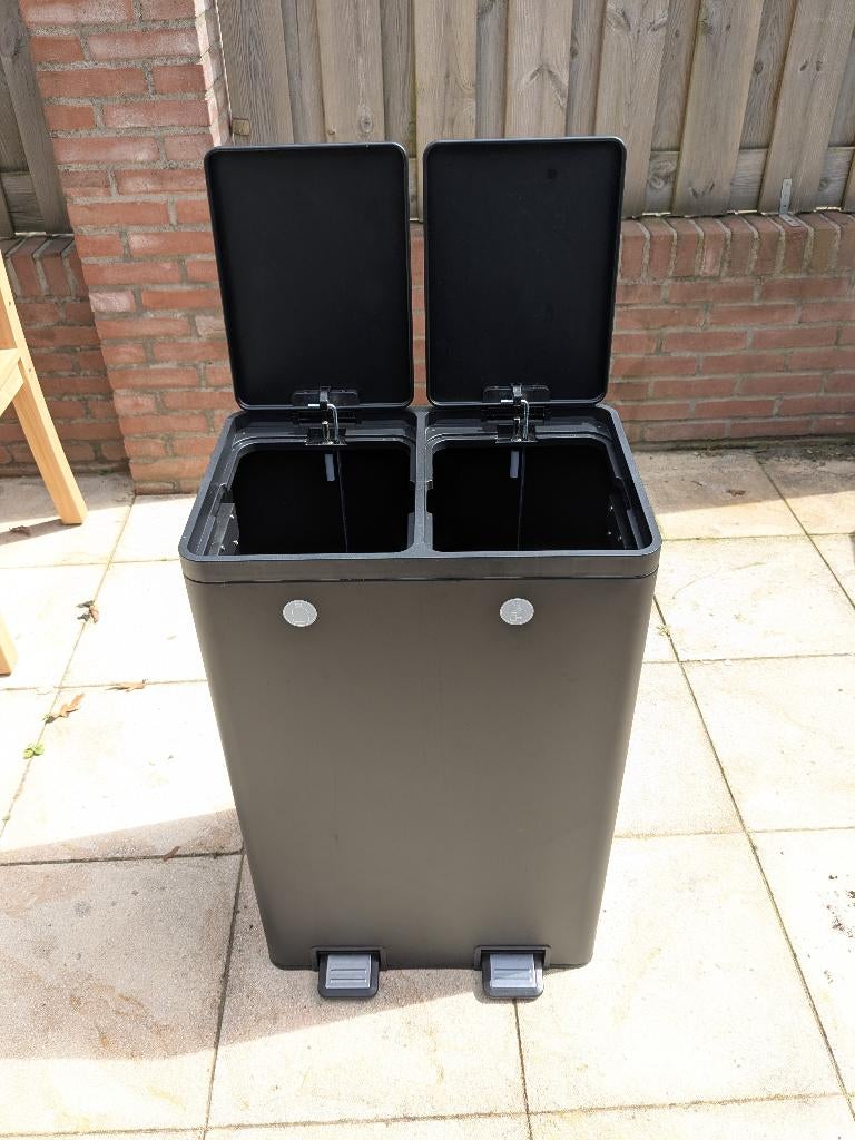 Pedaalemmer duo 60 liter (2x30), Ophalen, Gebruikt, Met pedaal, 50 tot 75 cm