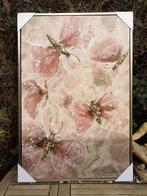 Olieverf/Canvas Schilderij "Vlinders" in Baklijst gesigneerd, Ophalen