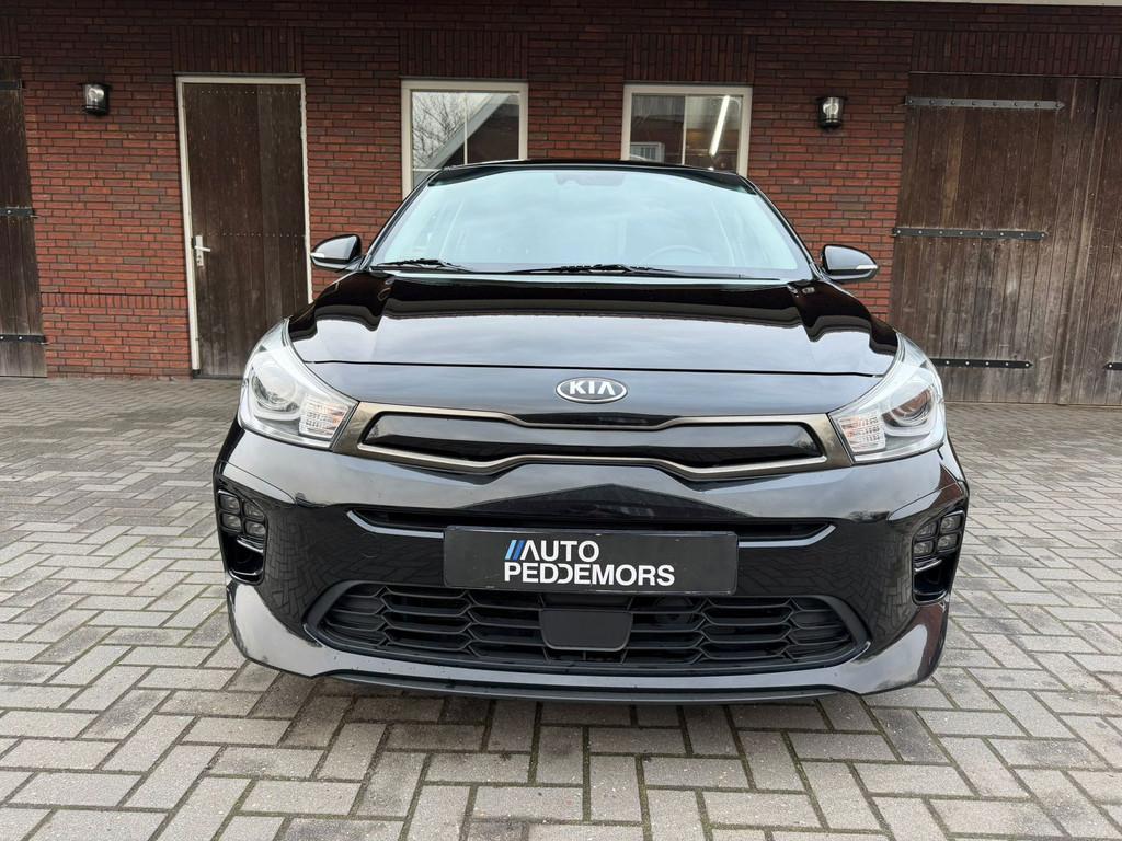 Kia Rio 1.0 TGDI GT-Line | Camera| Carplay| Stoel/stuurverwa, Auto's, Kia, Gebruikt, Zwart, Leder en Stof, Zwart