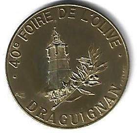 gemeente penning frankrijk draguignan 5 ecu 1993, Verzenden, Frankrijk, Losse munt