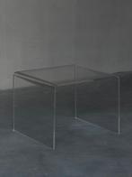 Vintage Plexiglas Bijzettafel - Mid-Century, Space Age Tafel, Ophalen, Rond, Minder dan 55 cm, 45 tot 60 cm