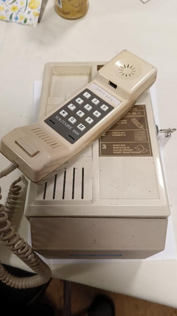 Solitaire 1000 gulden munttelefoon jaren 90 – werktuig/deco, Telecommunicatie, Vaste telefoons | Niet Draadloos, Ophalen of Verzenden