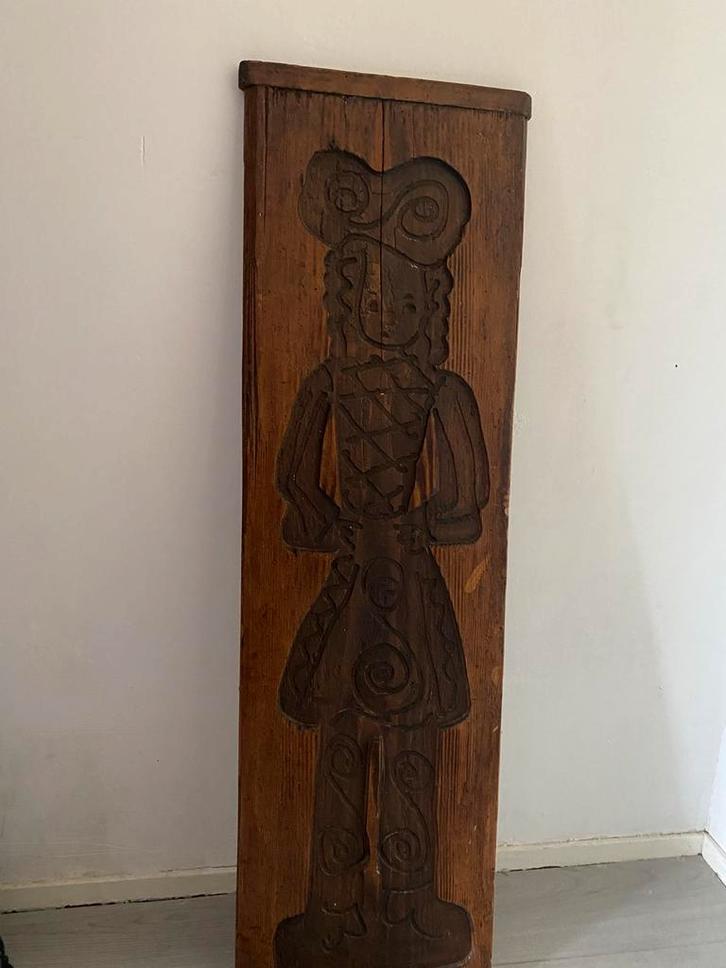 Grote Antieke Speculaasplank met Vrouwenfiguur, Antiek en Kunst, Antiek | Overige Antiek, Ophalen of Verzenden