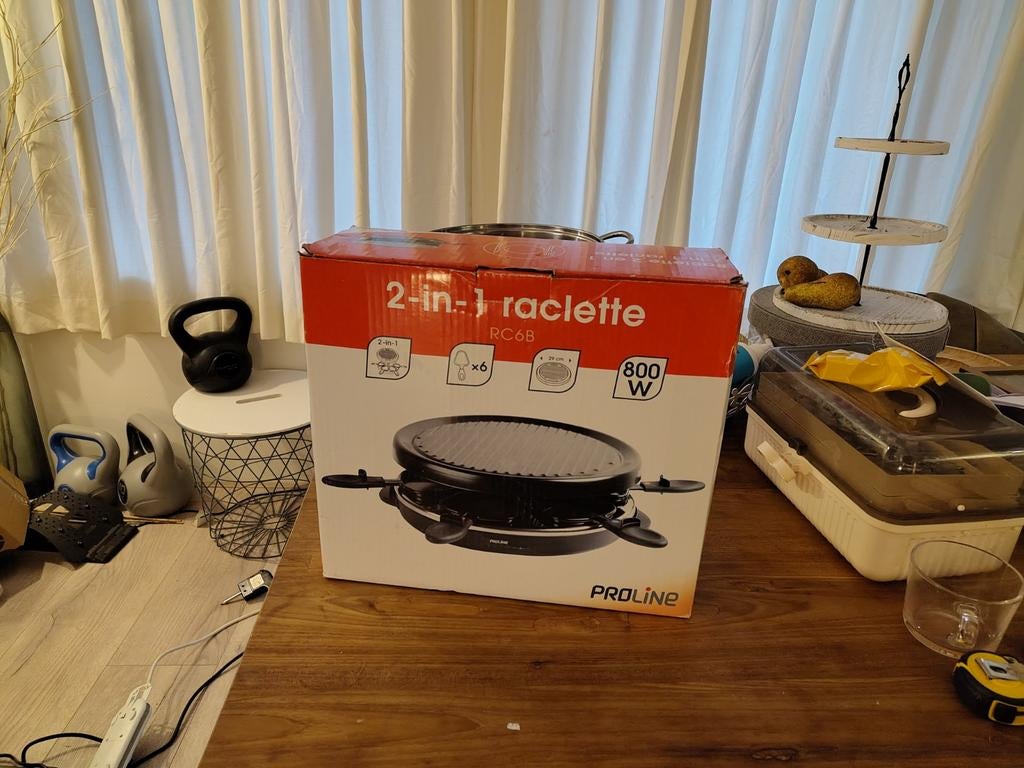 Proline Gourmette/raclette, Witgoed en Apparatuur, Gourmetstellen, Ophalen, Gebruikt, 4 t/m 7 personen