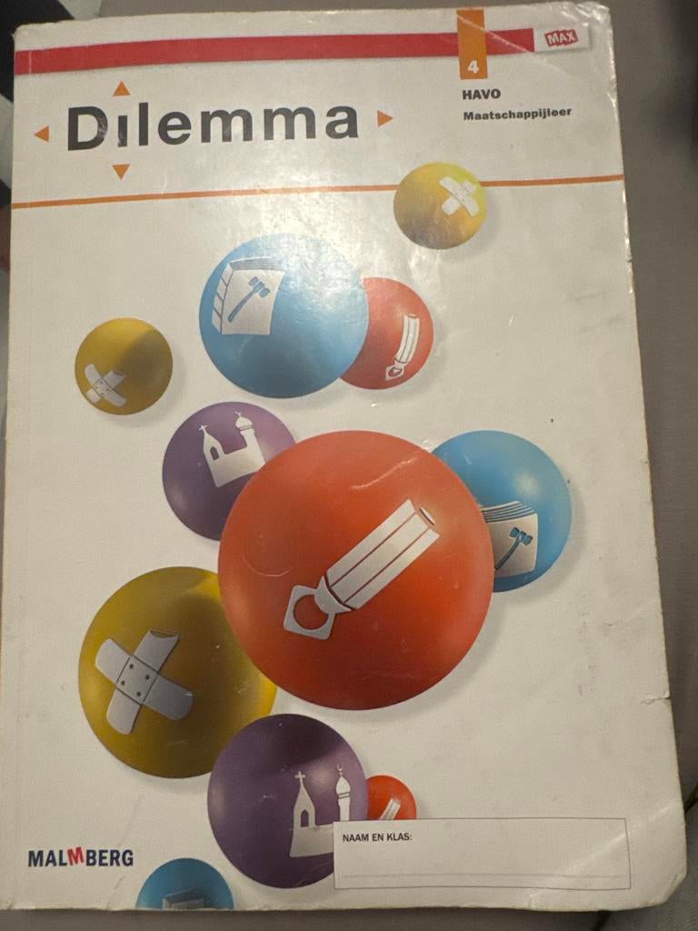 Maatschappijleer boek - Dilemma HAVO 4, Ophalen of Verzenden, Zo goed als nieuw, HAVO, Maatschappijleer