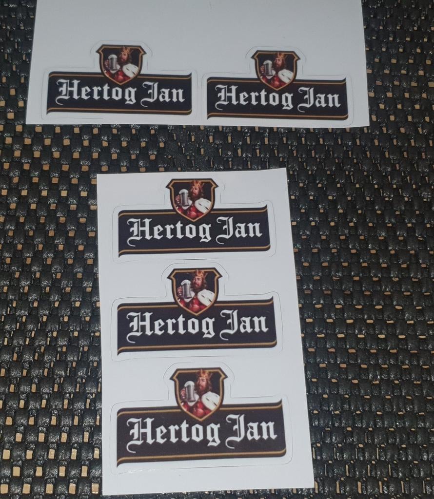 Hertog Jan stickers €1 per stuk, Verzamelen, Biermerken, Ophalen of Verzenden, Nieuw, Reclamebord, Plaat of Schild, Hertog Jan