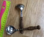 2 WMF Cromargan Burgund? houten handvat sauslepeltjes, Ophalen of Verzenden, Zo goed als nieuw, Rvs of Chroom