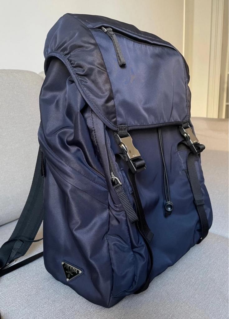 Nieuw Prada Nylon Backpack Blauw Rugtas Rugzak, Sieraden, Tassen en Uiterlijk, Tassen | Rugtassen, Ophalen of Verzenden, Zo goed als nieuw