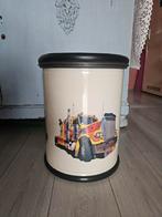 Vintage Kruk met Truck Afbeelding - Opbergruimte!, Overige materialen, Gebruikt, Overige kleuren, Vintage