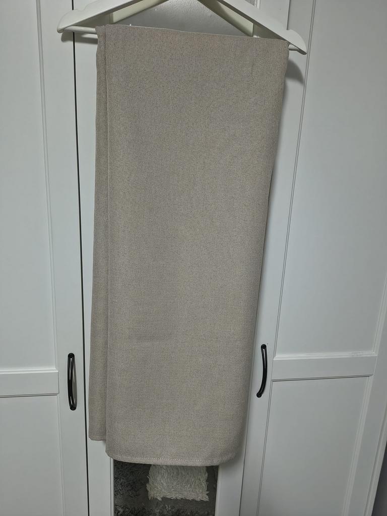 Gordijnen met ringen, Huis en Inrichting, Gebruikt, 100 tot 150 cm, Bruin, 200 cm of meer