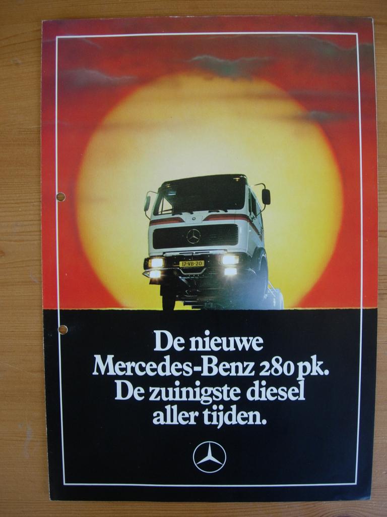 Mercedes 1928 Truck Brochure ca 1980 - Vrachtwagen, Boeken, Zo goed als nieuw, Mercedes-Benz, Mercedes, Ophalen of Verzenden