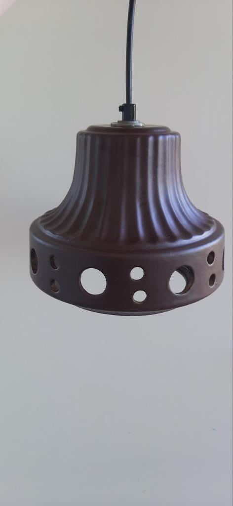 Vintage Herda hanglamp, keramiek, bruin, uitmuntende staat, Ophalen of Verzenden