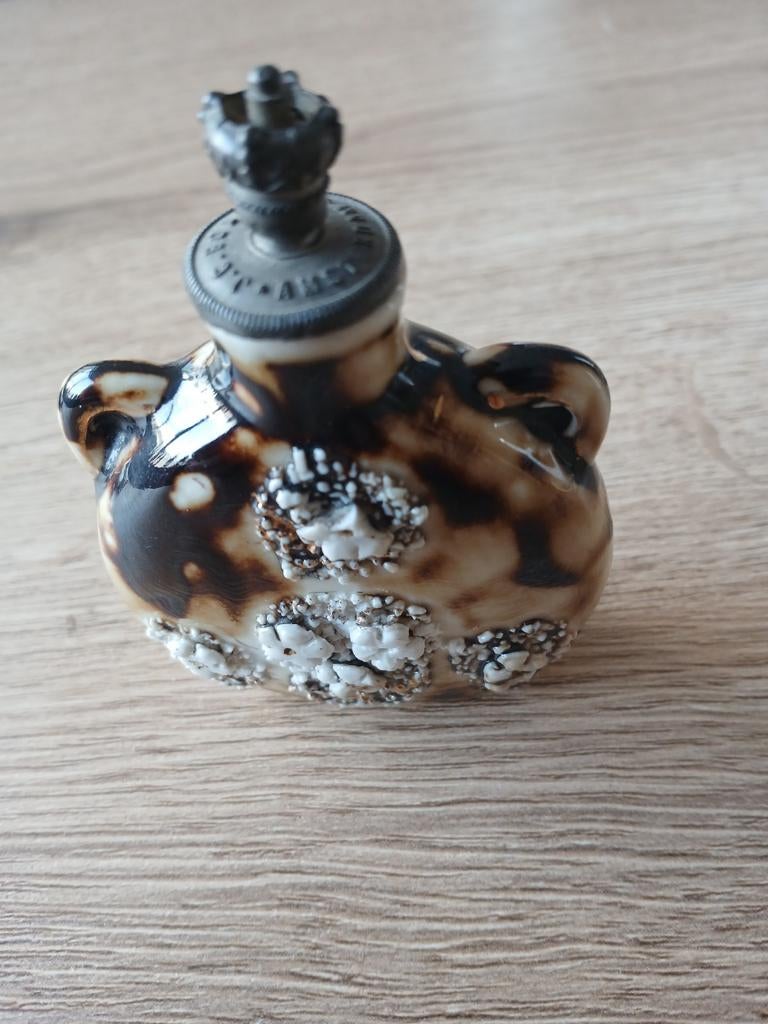 Oud keramiek odeur flesje met kroonkurk, Antiek en Kunst, Ophalen of Verzenden