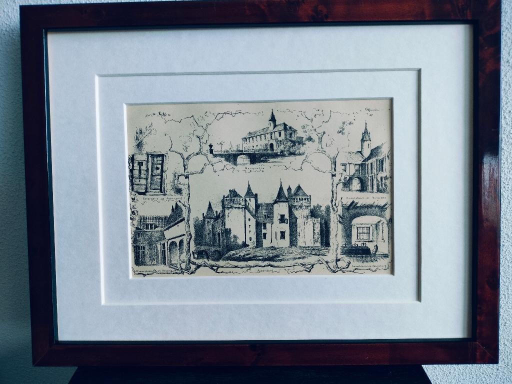 Craandijk Litho Heemskerk Assemburg 1880 (111), Antiek en Kunst, Ophalen of Verzenden