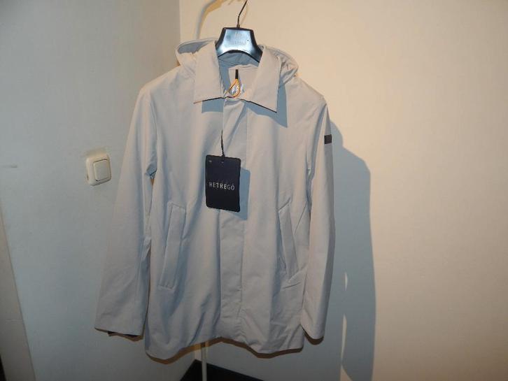 Hetrego licht grijze jas Nieuw capuchon en rits mt 50, Kleding | Heren, Jassen | Winter, Nieuw, Maat 48/50 (M), Grijs, Verzenden