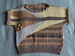 Vintage hand gebreide dames (zomer)trui korte mouwen maat M, Ophalen of Verzenden, Zo goed als nieuw, Maat 38/40 (M), Bruin