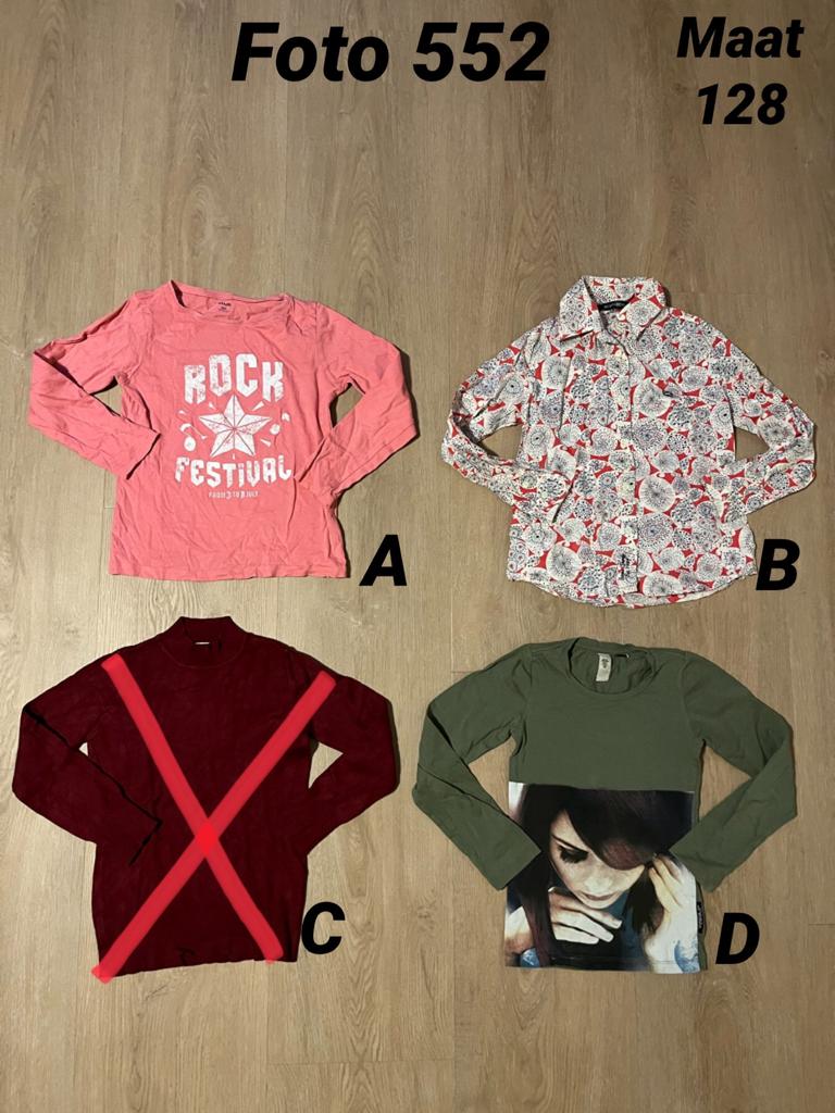 Longsleeve meisje maat 128 zgan *foto. 552*, Kinderen en Baby's, Kinderkleding | Maat 128, Ophalen of Verzenden, Zo goed als nieuw