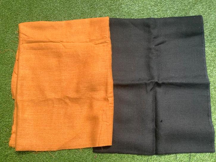 Oranje en zwarte lap - Nieuw, Hobby en Vrije tijd, Stoffen en Lappen, Nieuw, 120 cm of meer, 200 cm of meer, Ophalen of Verzenden