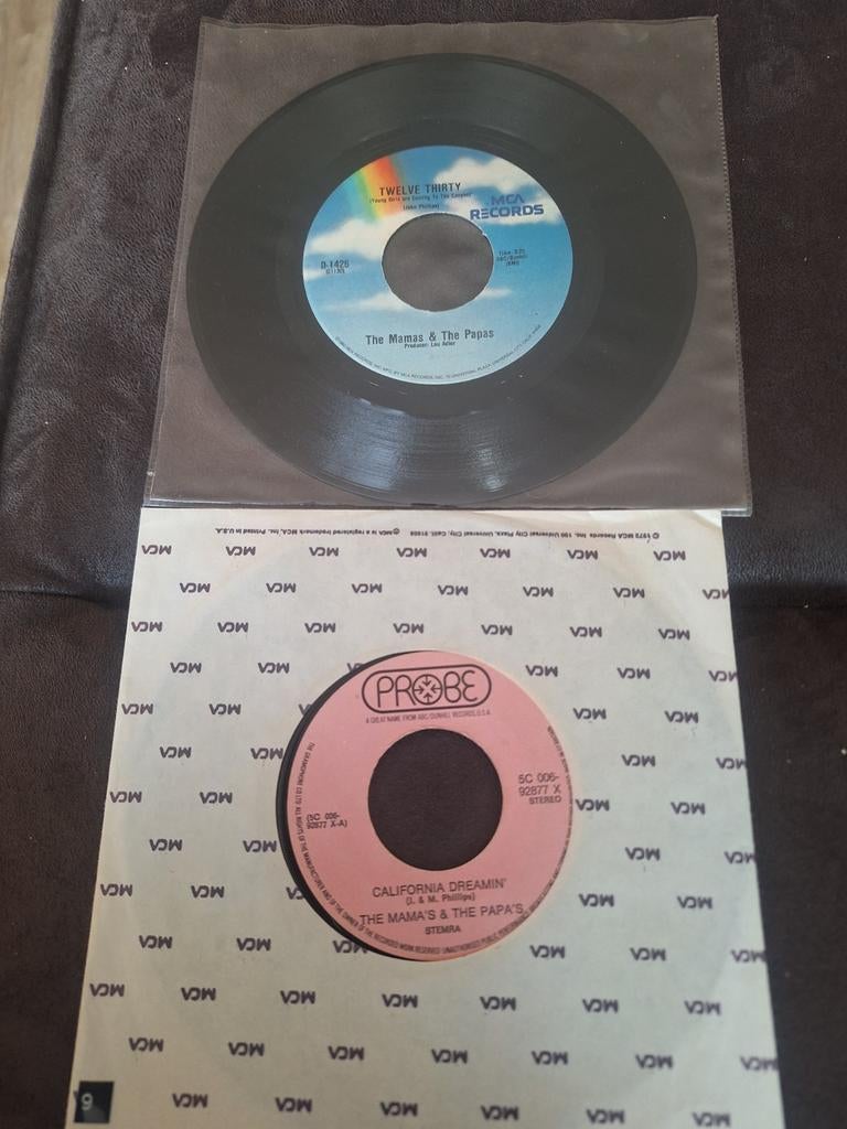 Mamas & papas 2 singels, Cd's en Dvd's, Vinyl Singles, Ophalen of Verzenden, Gebruikt