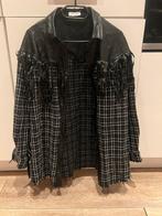 Loavies oversized jasje met franjes - XS, Verzenden, Zo goed als nieuw, Maat 34 (XS) of kleiner, Zwart