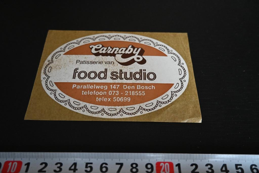 sticker Den Bosch CARNABY Food studio Parallelweg 147, Ophalen, Zo goed als nieuw, Sticker
