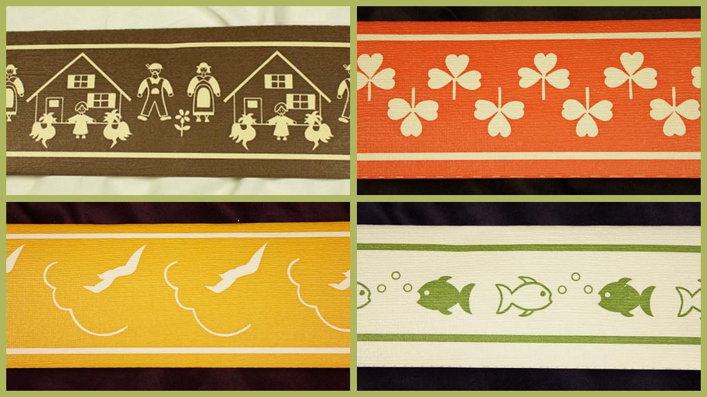 9647 vintage behangranden behangboorden randen jaren 70, Huis en Inrichting, Stoffering | Behang, Verzenden, Minder dan 10 m²
