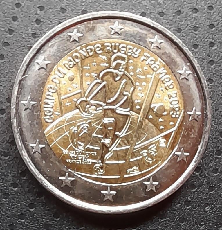 Herdenkingsmunt 2 euro Frankrijk 2023  - Rugby, Postzegels en Munten, Munten | Europa | Euromunten, Ophalen of Verzenden, Frankrijk