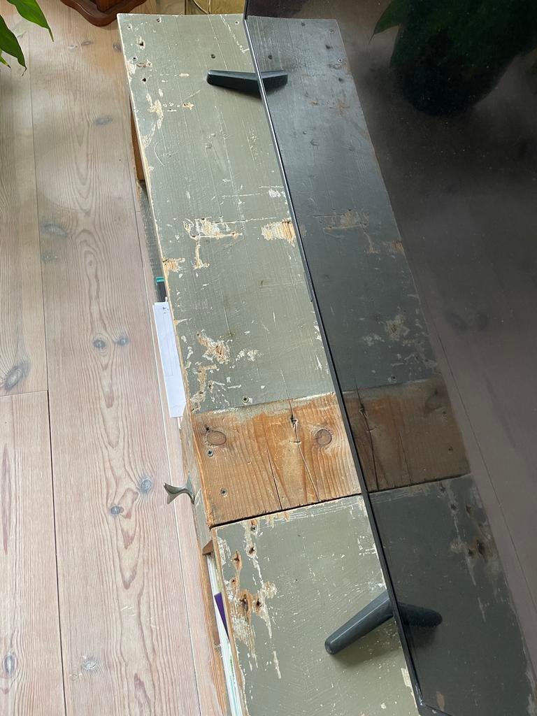 Tv kast van sloophout, Ophalen, Gebruikt, 100 tot 150 cm, Minder dan 100 cm