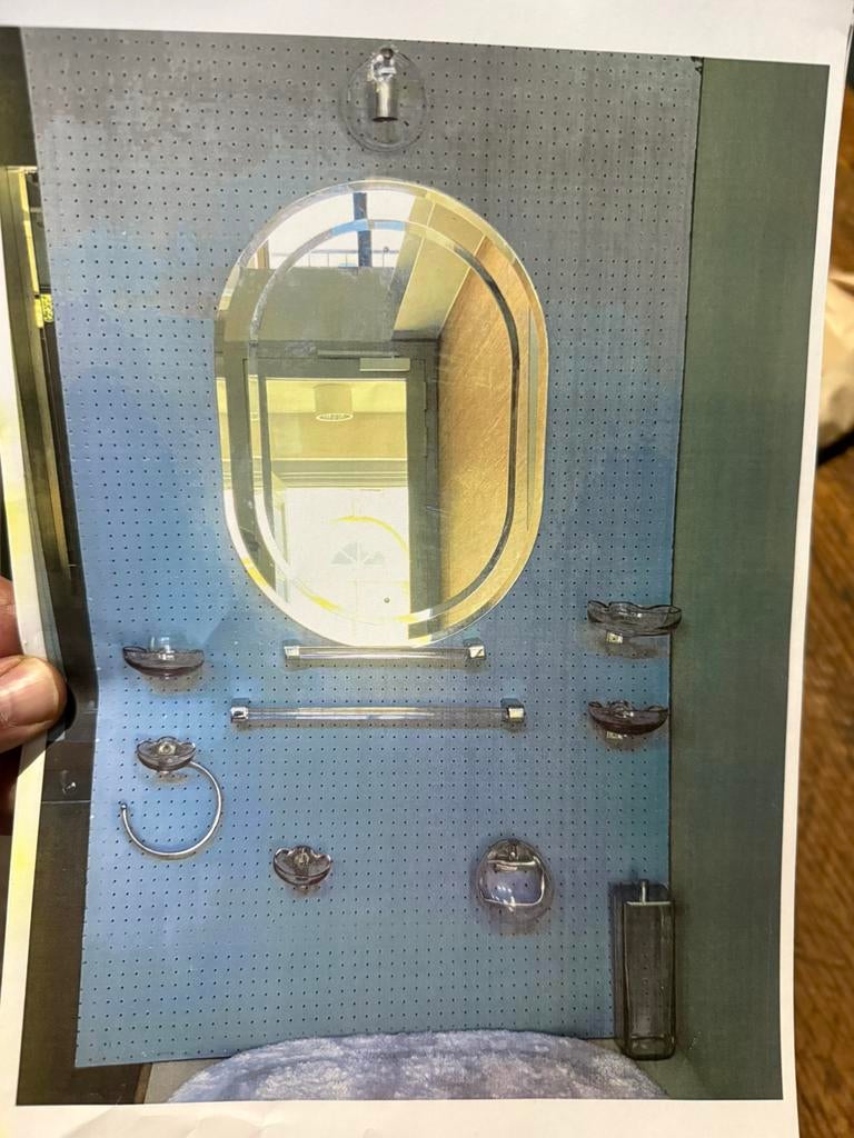 Studio Caprotti Italy Murano Venini bathroom mirror vintage, Antiek en Kunst, Ophalen