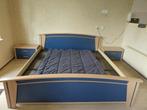 2 persoons bed, Huis en Inrichting, Slaapkamer | Bedden, Ophalen, Gebruikt, Blauw, 210 cm