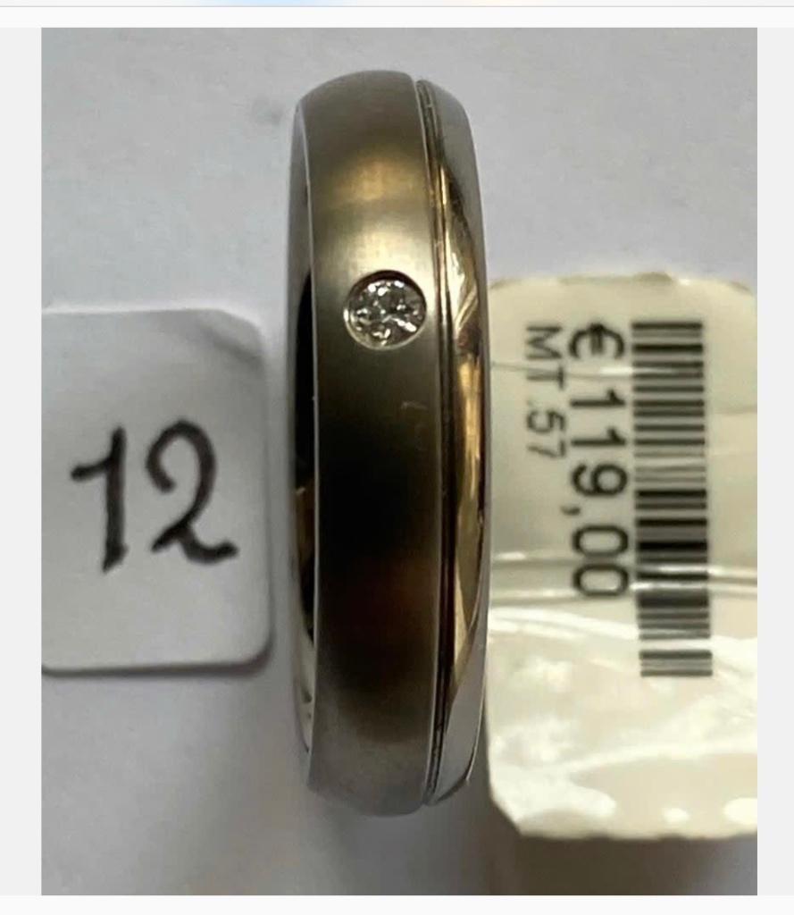Sale RVS ring nieuw met briljant maat 18, Nieuw, Ophalen of Verzenden, X, Dame of Heer