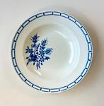 Badonviller diep bord soepbord blauwe bloemen en rand, Antiek en Kunst, Ophalen of Verzenden